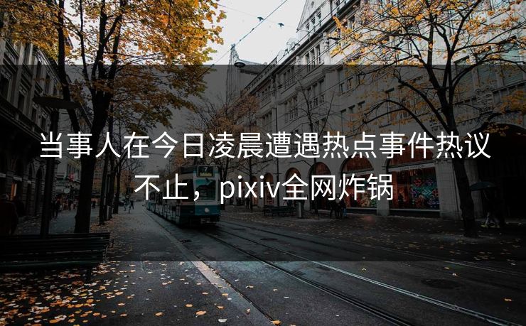 当事人在今日凌晨遭遇热点事件热议不止，pixiv全网炸锅