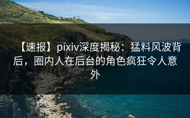 【速报】pixiv深度揭秘：猛料风波背后，圈内人在后台的角色疯狂令人意外